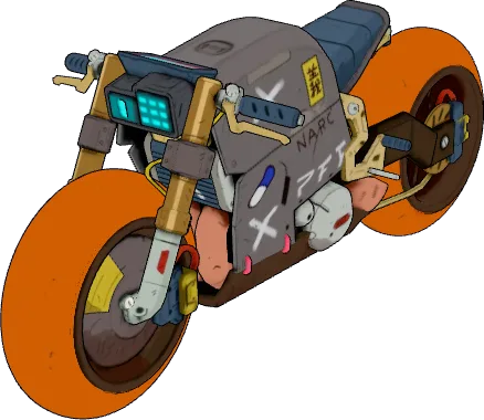 Cyberpunk Neon Motorbike