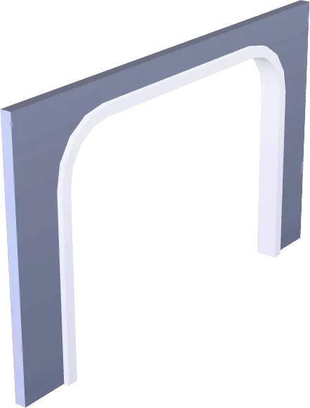 Wall Doorway Wide Round