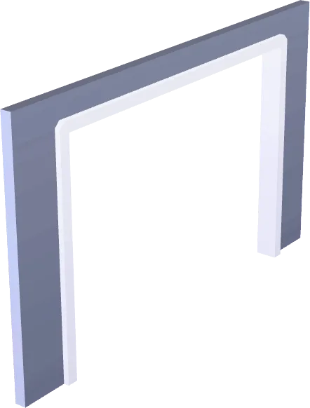 Wall Doorway Wide Square