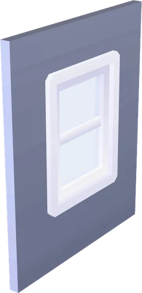 Wall Window Square Detailed