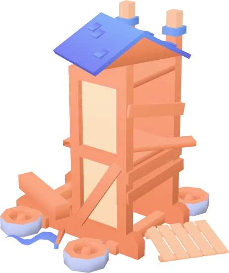 Siege Tower Demolished