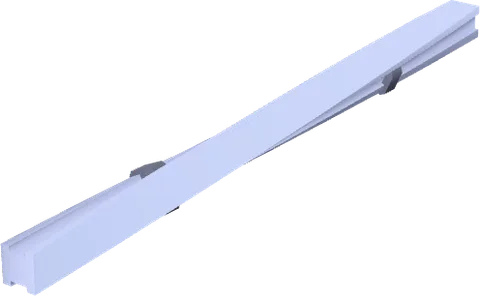 Coaster Monorail Straight Skew Left Side