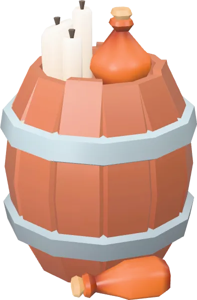 Barrel Large Decorated