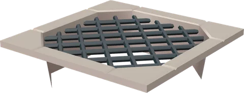 Floor Tile Big Grate Open