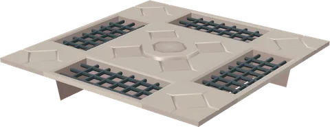 Floor Tile Extralarge Grates Open