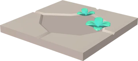 Floor Tile Small Weeds B