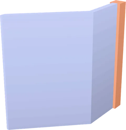 Wall Corner Diagonal Half