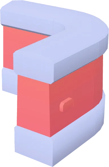 Brick Wall Curve Small