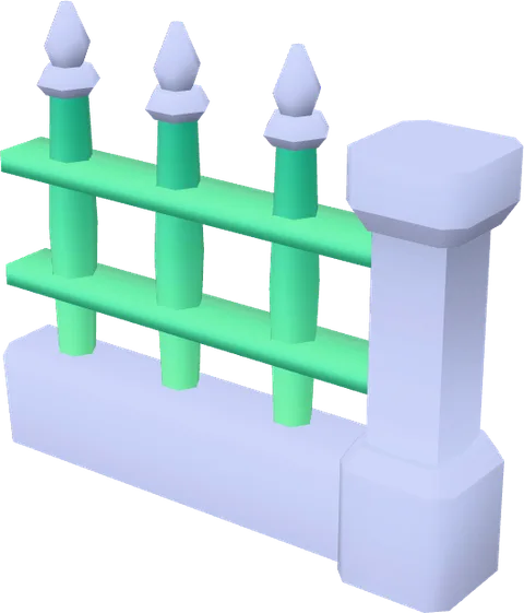 Iron Fence Border Column