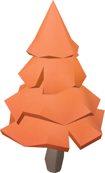 Tree Pine Orange Large