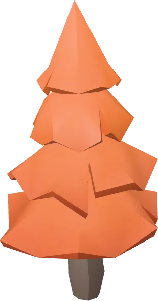 Tree Pine Orange Medium