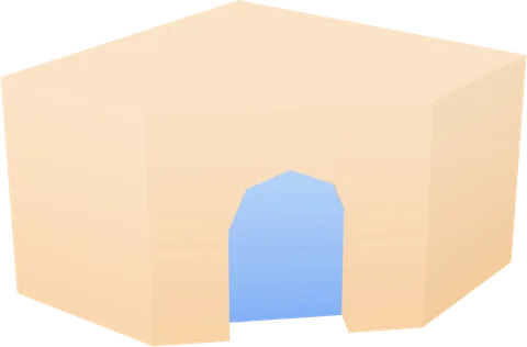 Building Corner Window Top Round