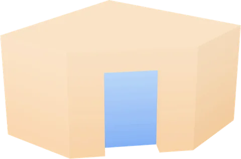 Building Corner Window Top Square