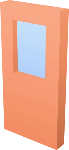 Door Brown Window