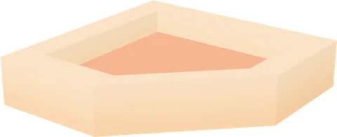 Roof Flat Border Center Corner