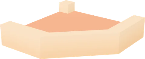 Roof Flat Border Corner Slanted Passage