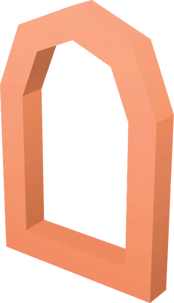 Window Brown Round Wide