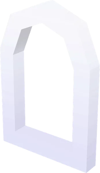 Window White Round Wide
