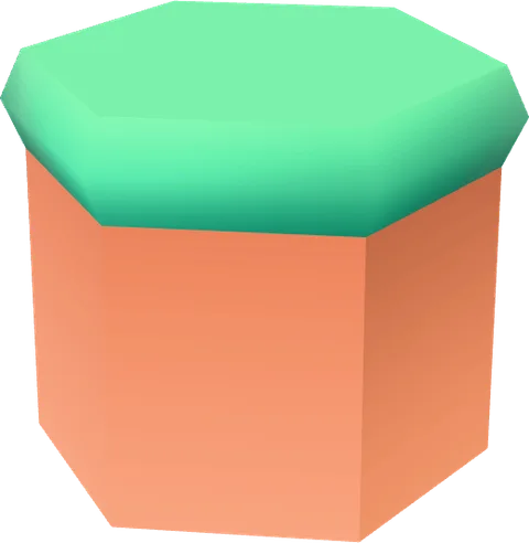Block Grass Hexagon