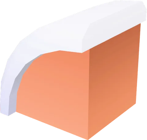 Block Snow Curve Half