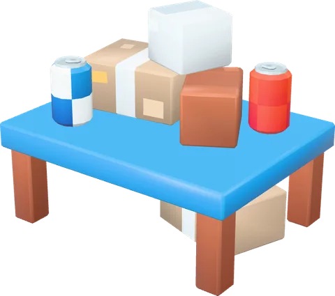 Table Medium Decorated