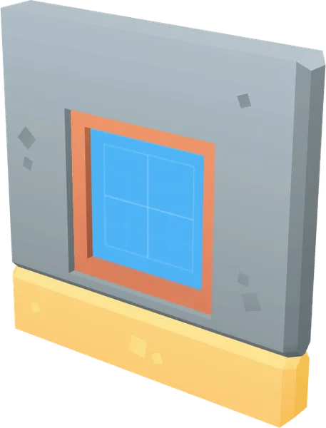 Wall Window Closed