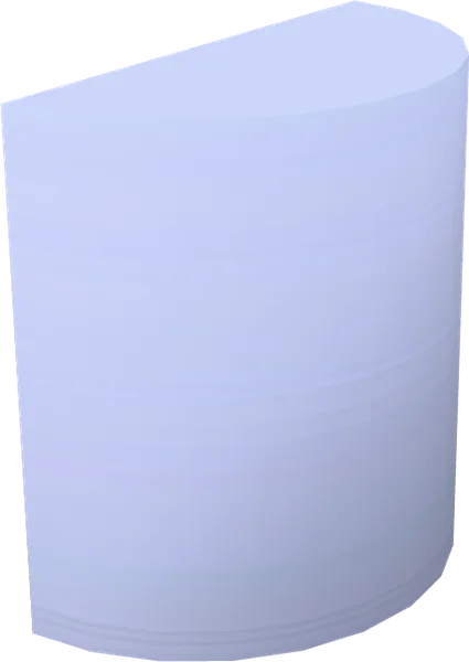 Shape Cylinder Half Detailed
