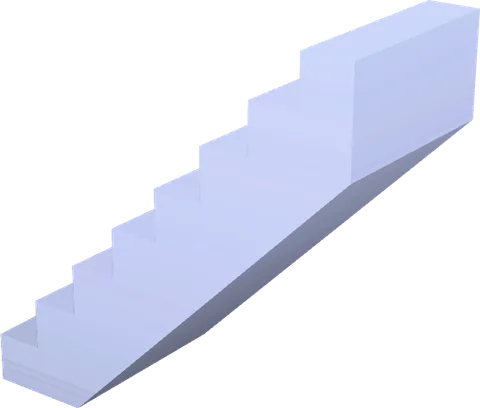Stairs Diagonal Small Narrow