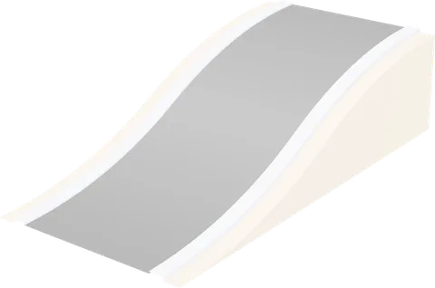 Road Ramp Long Curved Wall