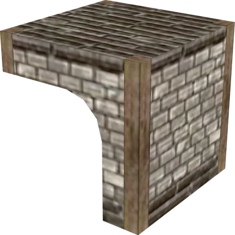 Wall Fortified Gate Half