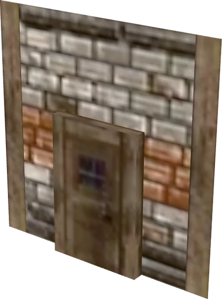 Wall Pane Painted Wood Door