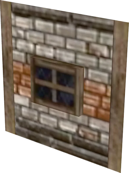 Wall Pane Painted Wood Window