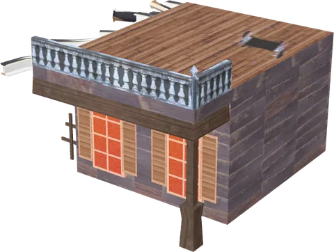 Spooky Tower Floating Cabin 02 Art