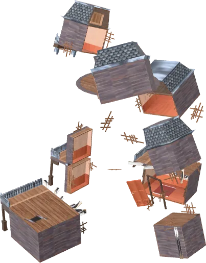 Spooky Tower Floating House 01 Art